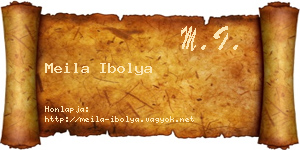 Meila Ibolya névjegykártya